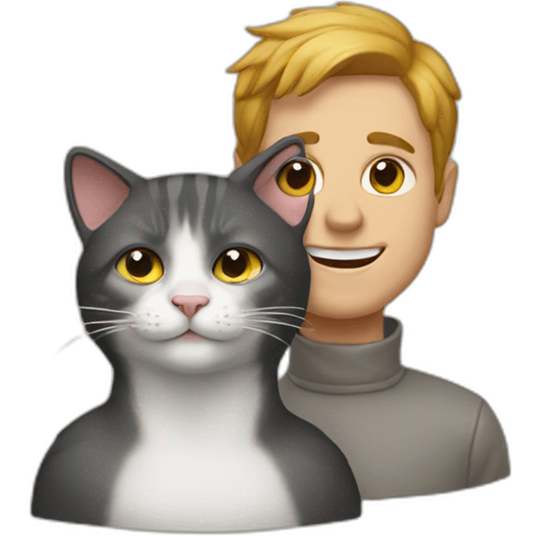 cat and man emoji