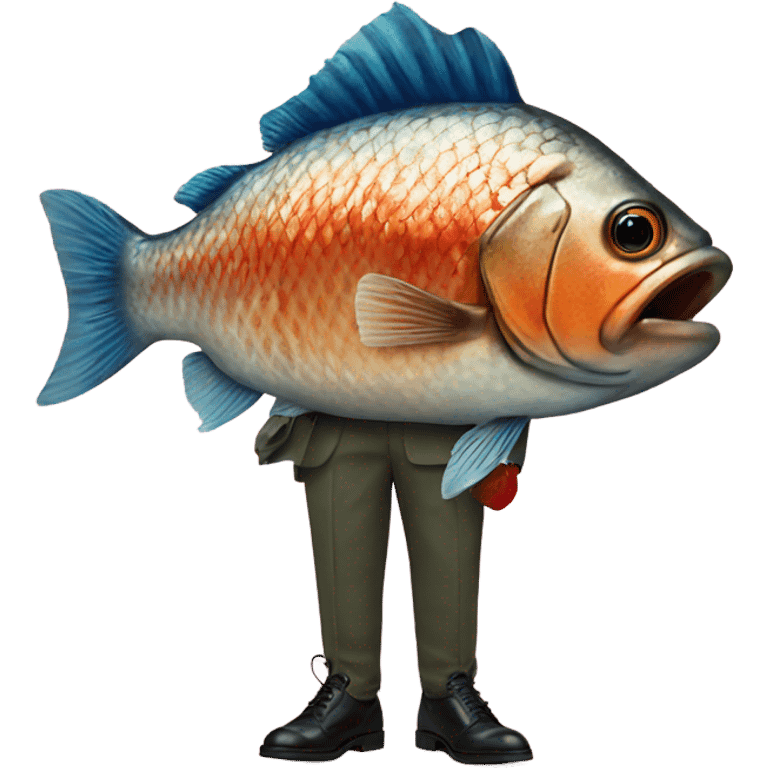 Fish wearing gucci emoji