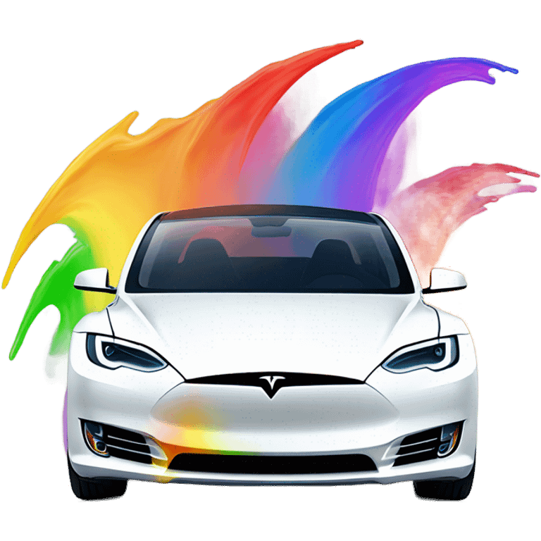 Rainbow  Tesla  emoji