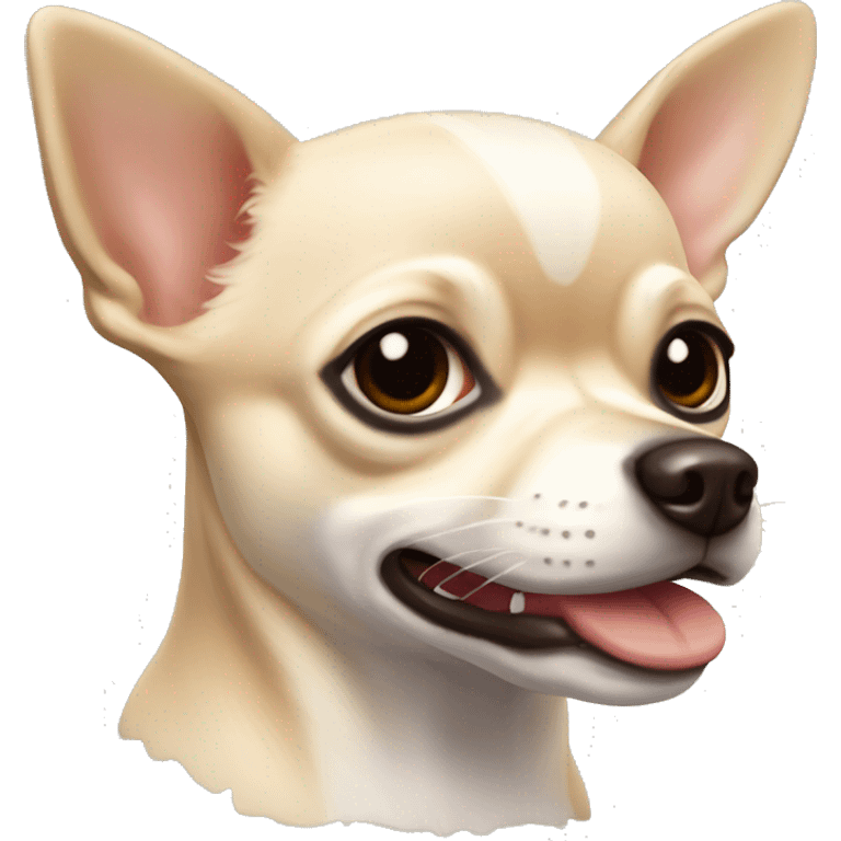 Cabeza de perro chihuahua de color crema emoji