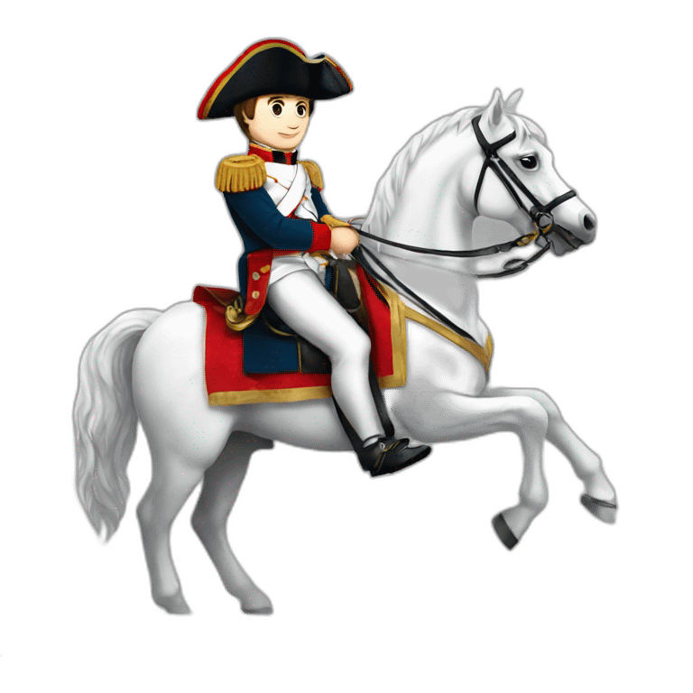 young napoleon on white horse emoji