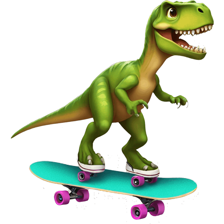 dinosaur skateboarding  emoji