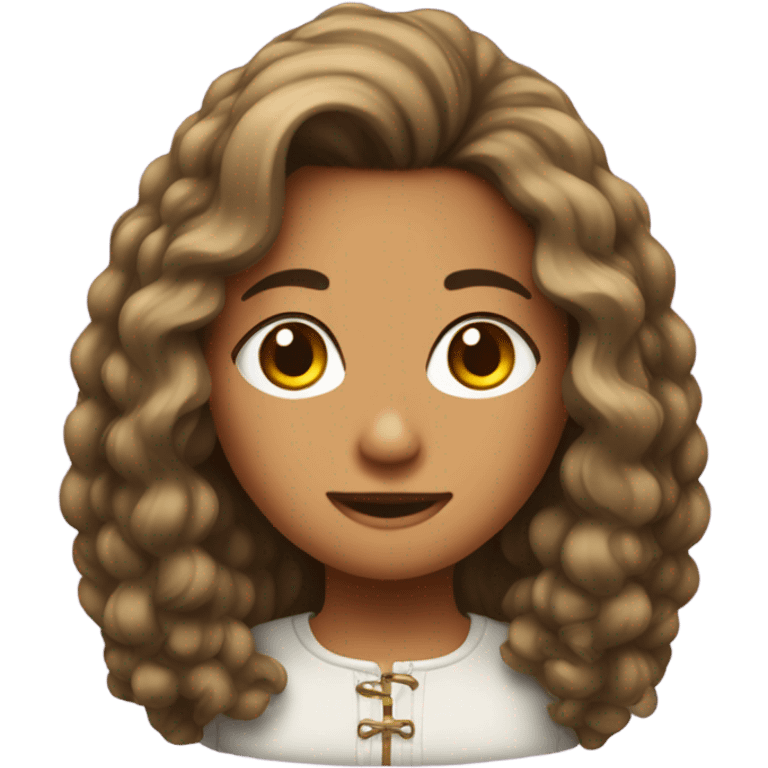 Menina de cabelo ruivo e cacheado  emoji