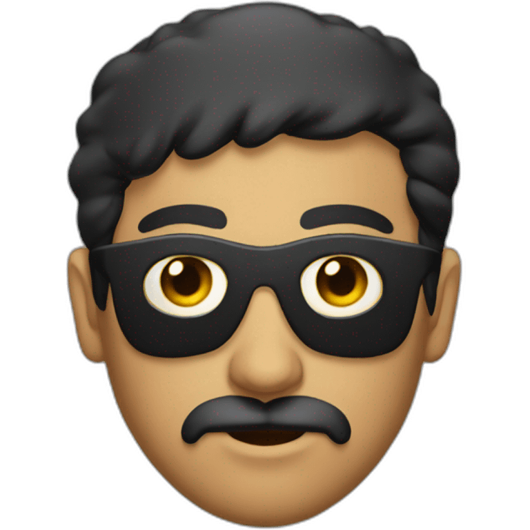 Hispanic pirate man with one eye patch with short stubble and mustache emoji