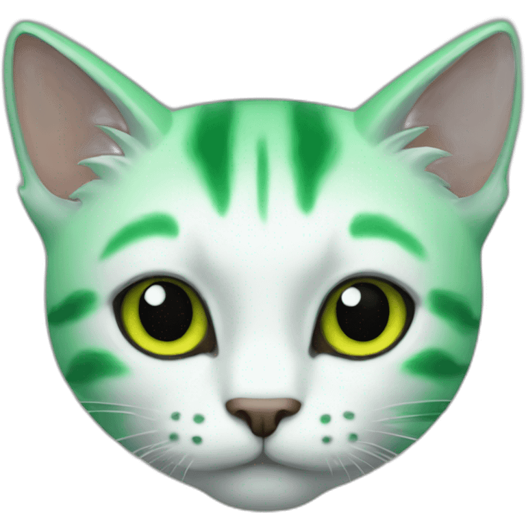 Gato verde emoji