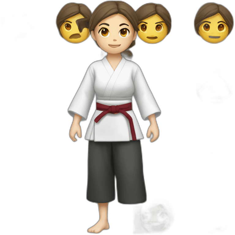 jeune femme metis en tenue d'aikido emoji