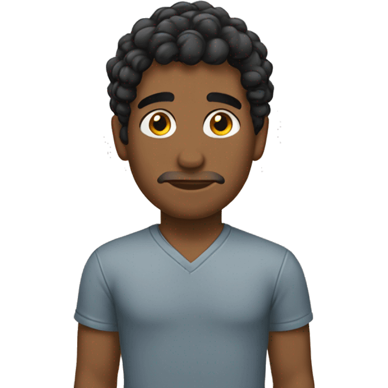 latino con pelo negro emoji