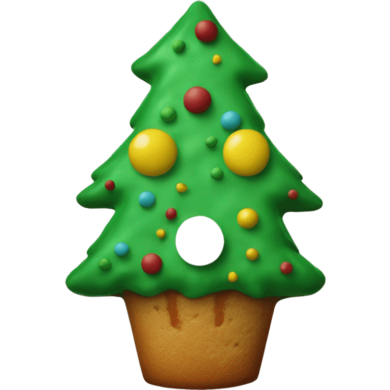 Christmas tree snack cake emoji