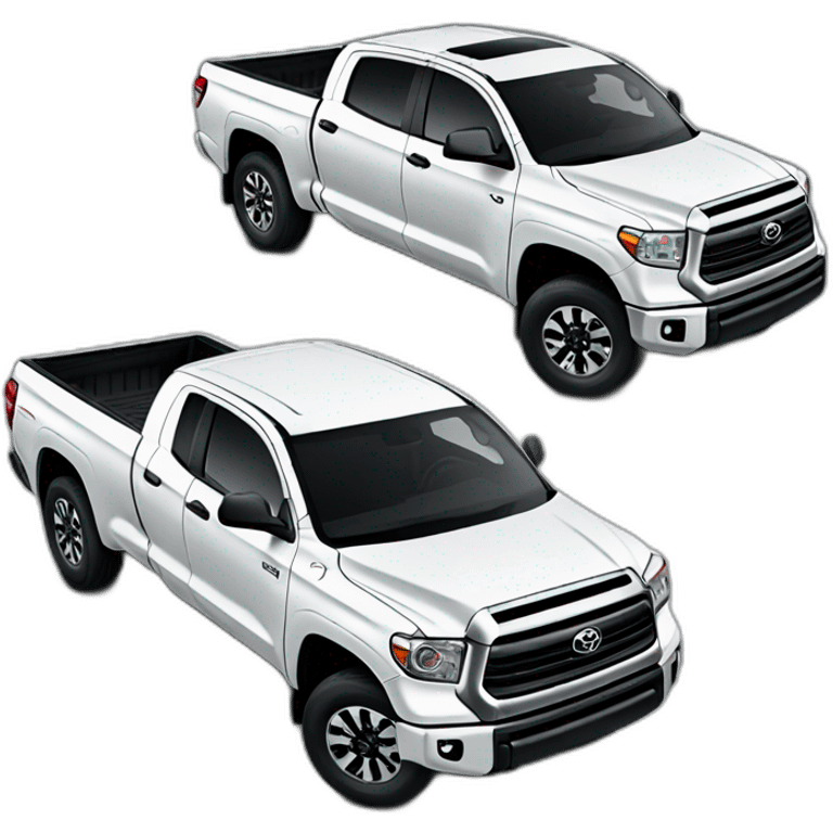 TOYOTA TUNDRA WHITE ON BIG WHEELS emoji