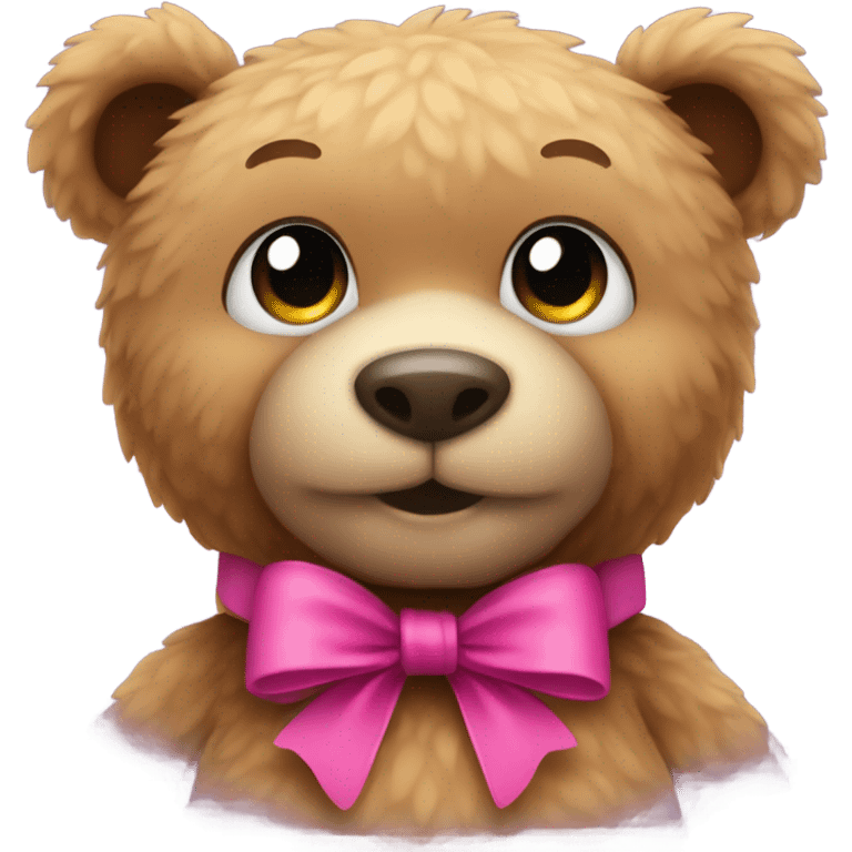 teddy bear with a bow emoji