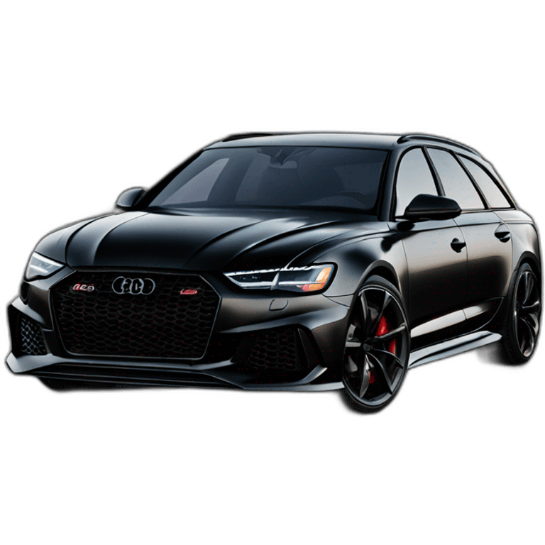 audi rs6 full black emoji