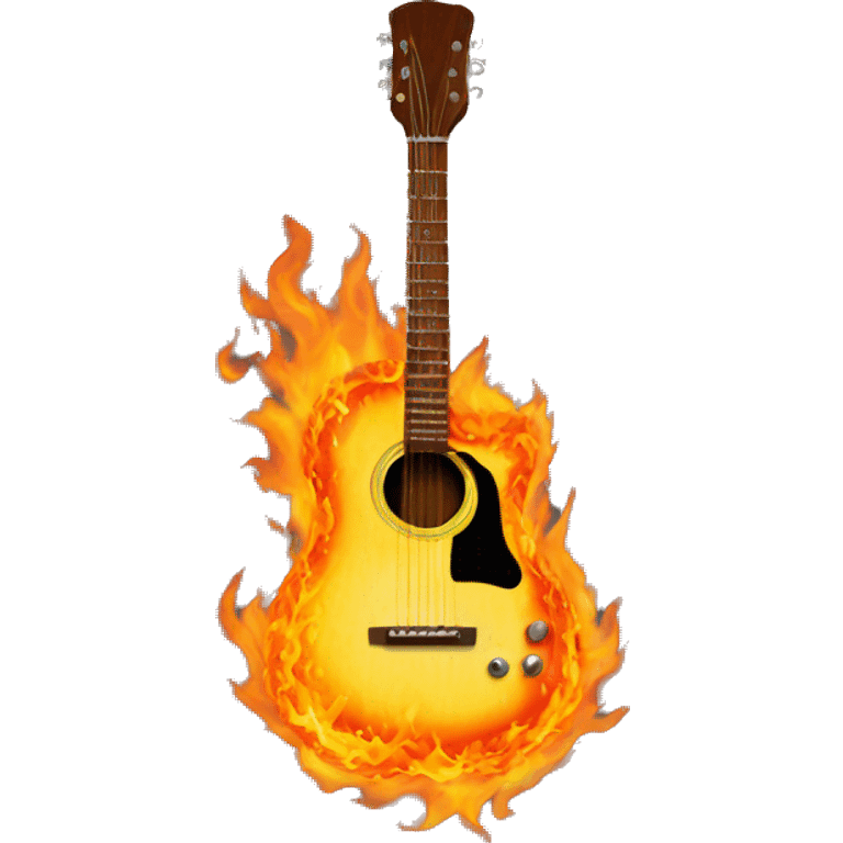 Guitar on fire emoji