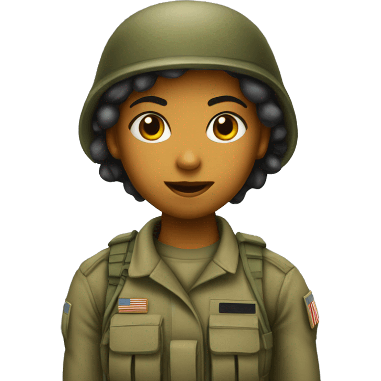 A cute girl solider emoji.  emoji