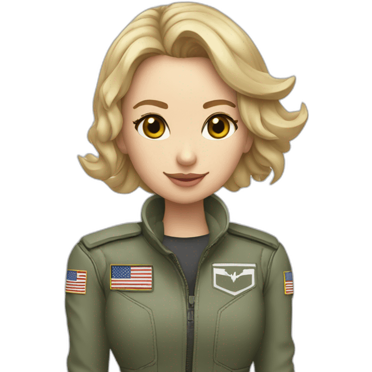 f35 figher jet girl cute emoji