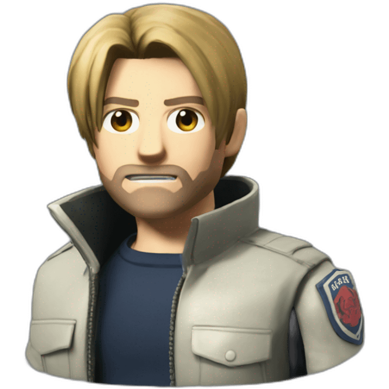 Leon from Resident Evil 2 Remake emoji