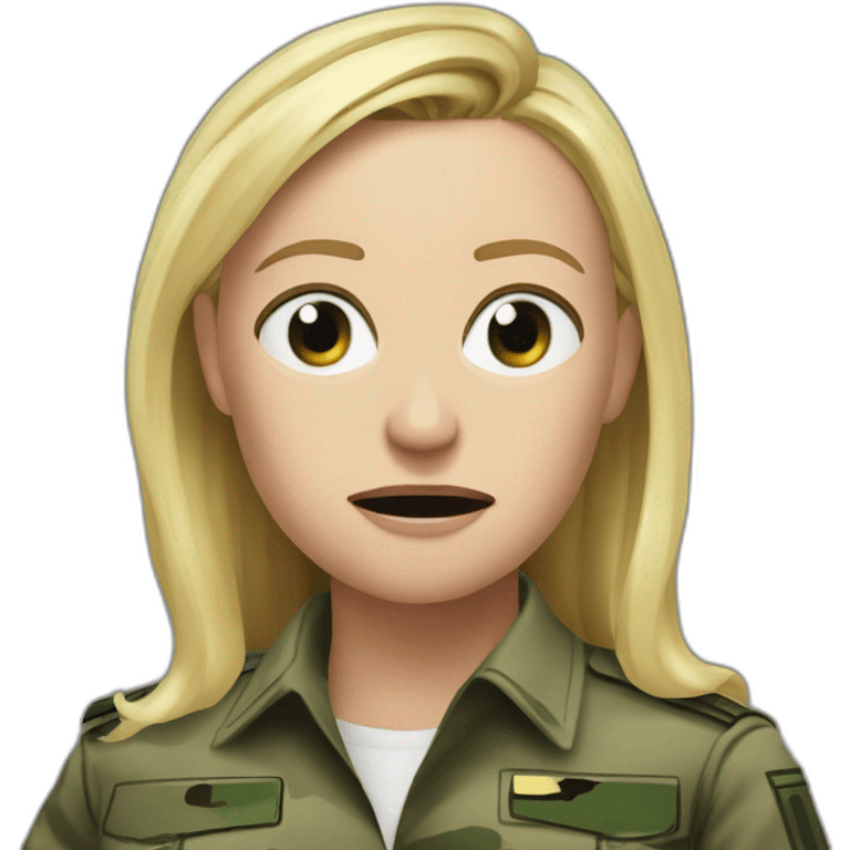 army angry marine lepen hyperrealistic emoji