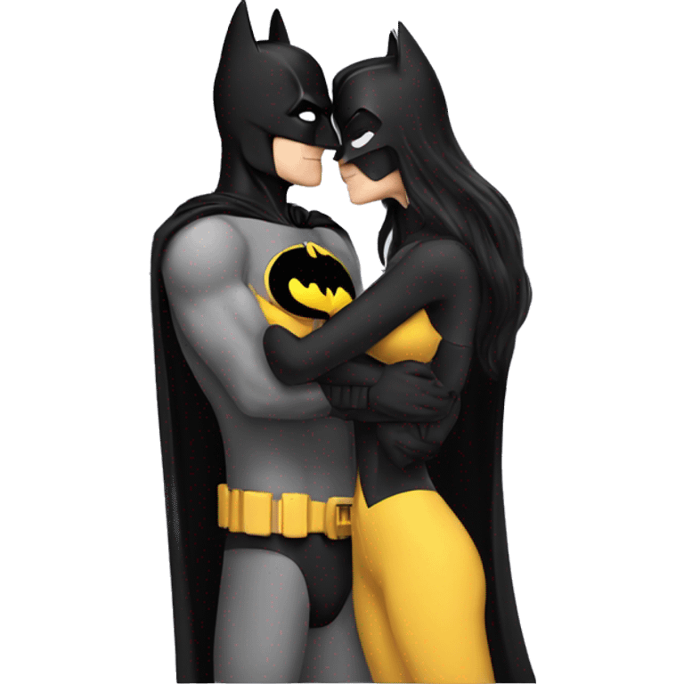 Batman kissing his girlfriend  emoji