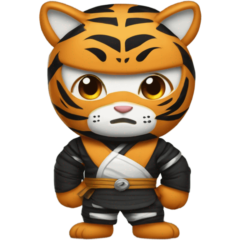 Tiger wearing ninja suit emoji