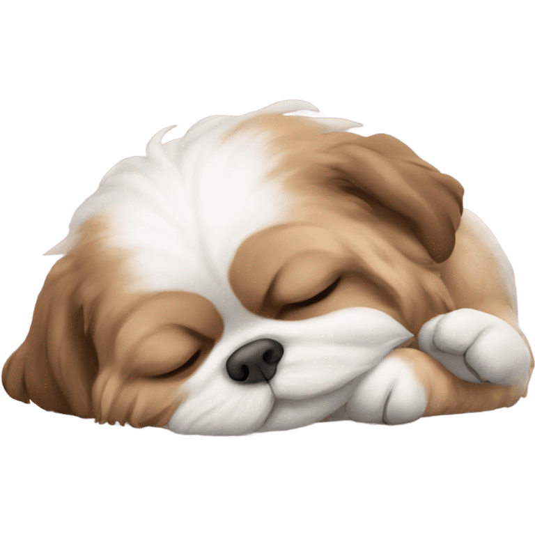 A shitzu sleeping emoji