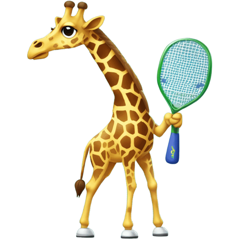 Giraffe playing pickleball  emoji