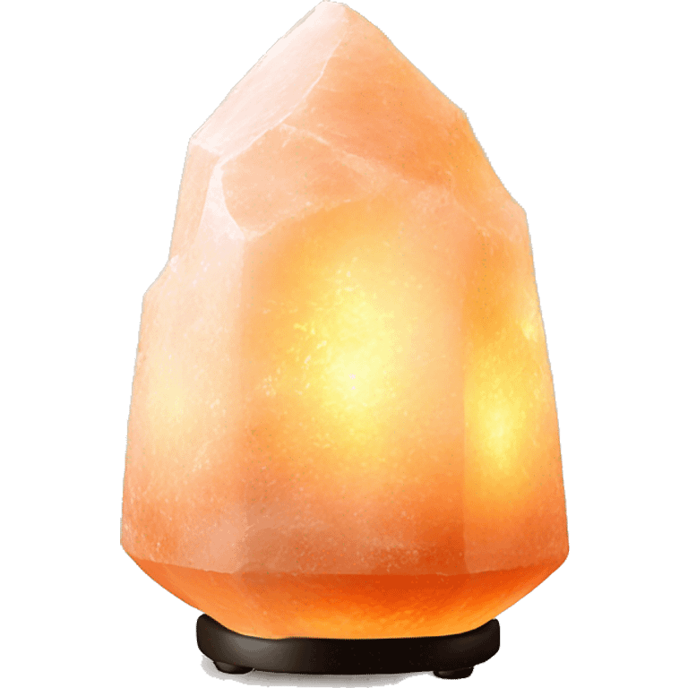 Himalaya’s salt lamp with warm light more crystal like shaped less pointy oval emoji