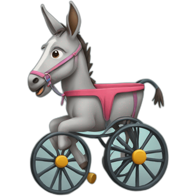 mini donkey in a stroller emoji