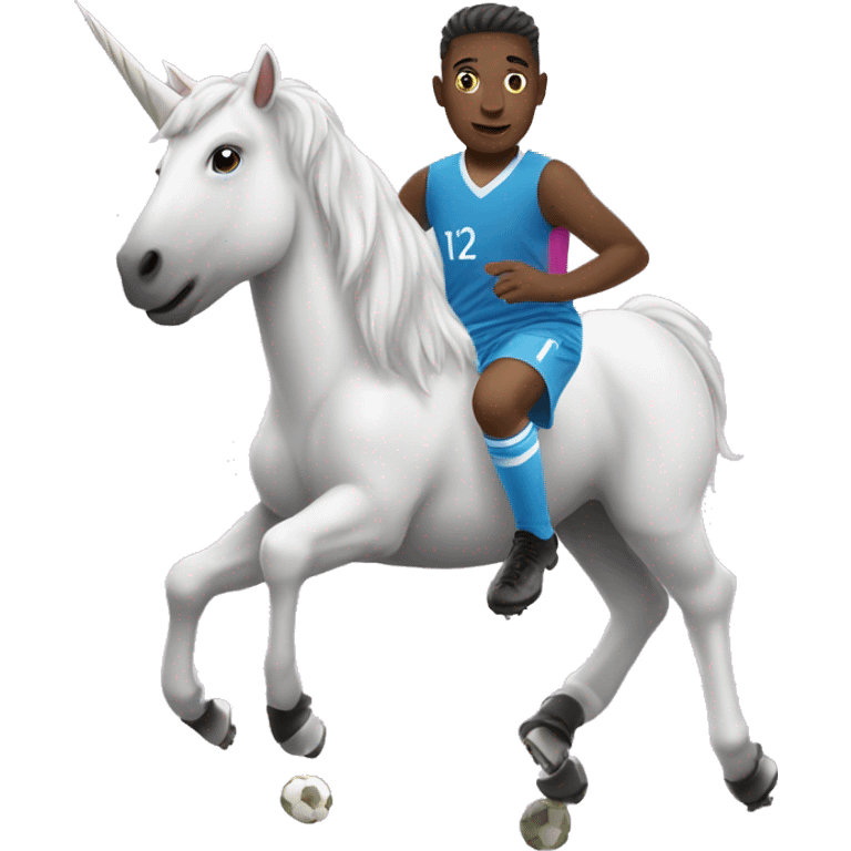 Unicorn soccer player emoji