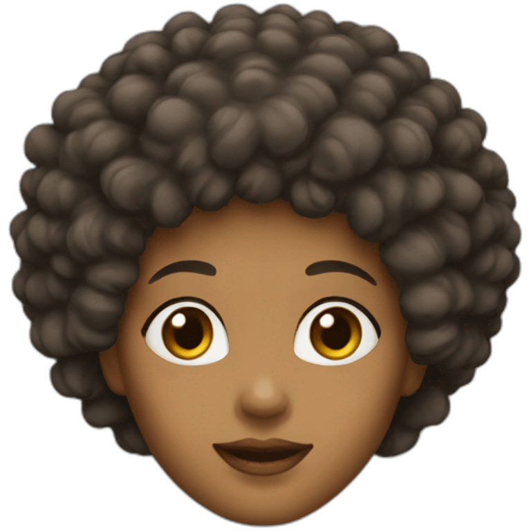 Femme cheveux afro emoji