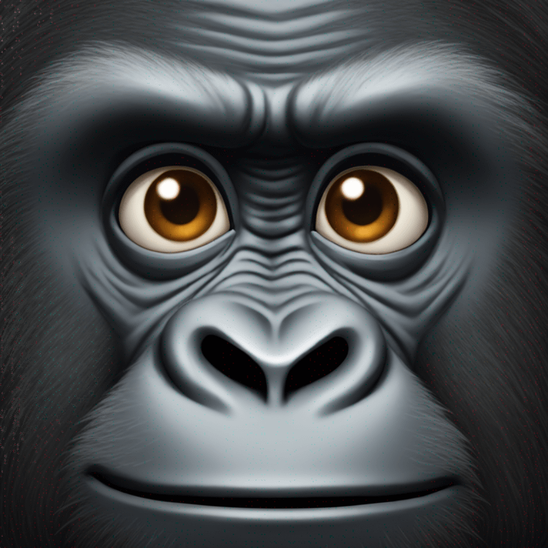 Gorilla with love eyes  emoji