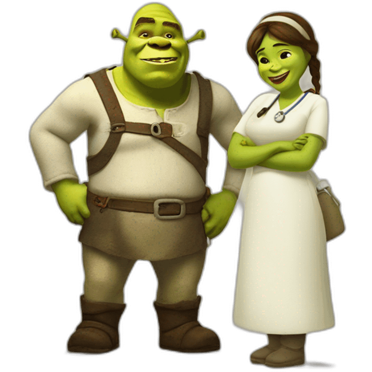 shrek and nurs emoji