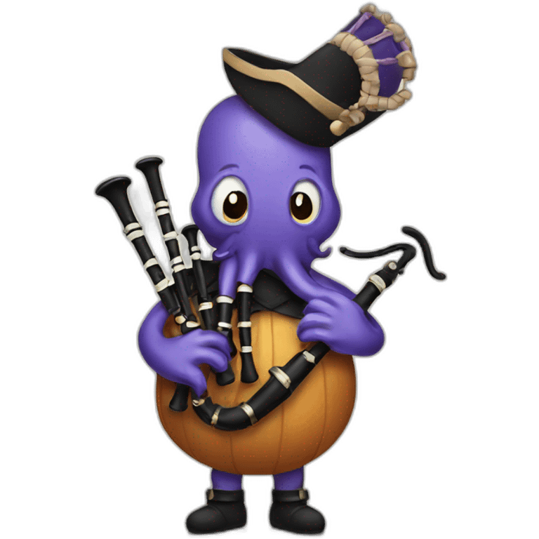 octopus playing a bagpipe emoji