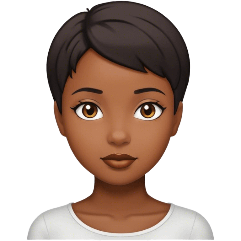 Black girl with short hair emoji