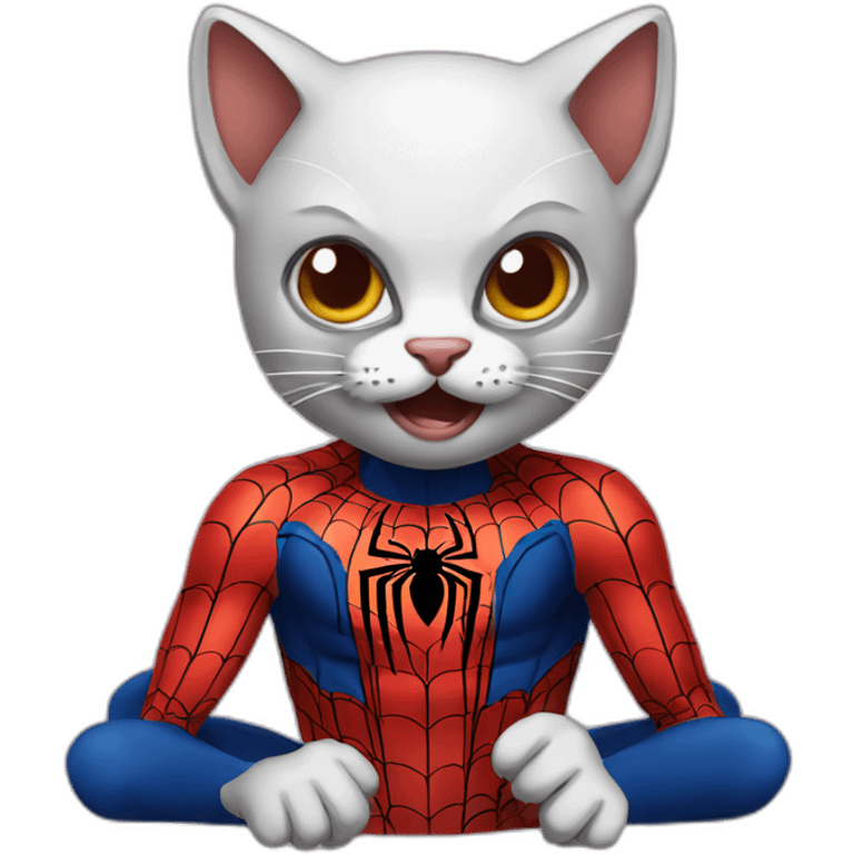 cat spider man emoji