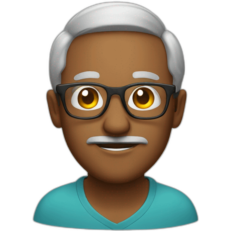 uncle keeping  style cooling glasses emoji