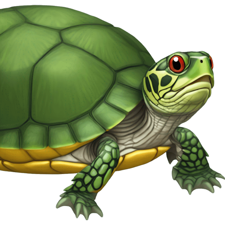 Red-eared slider turtle terrapin emoji