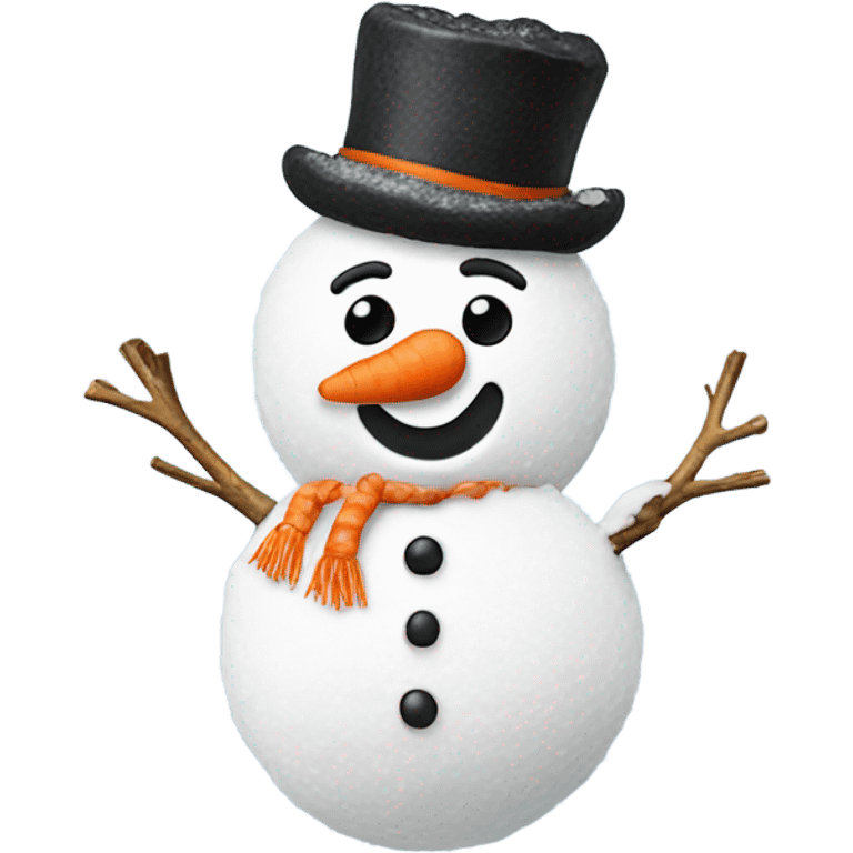 Snowman without nose emoji