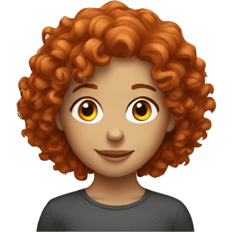 Curly redhead girl emoji