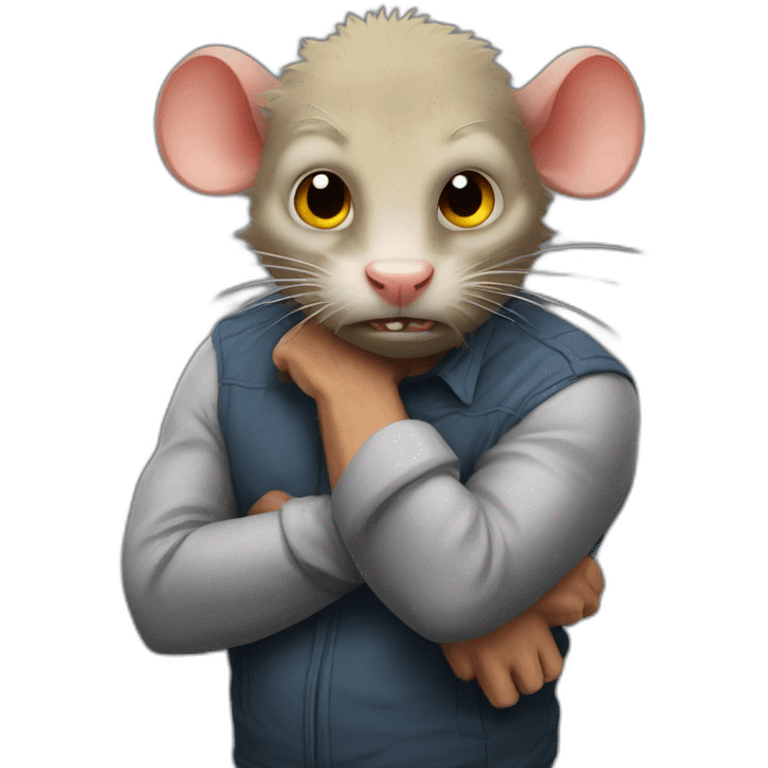 angry rat on top of a man emoji