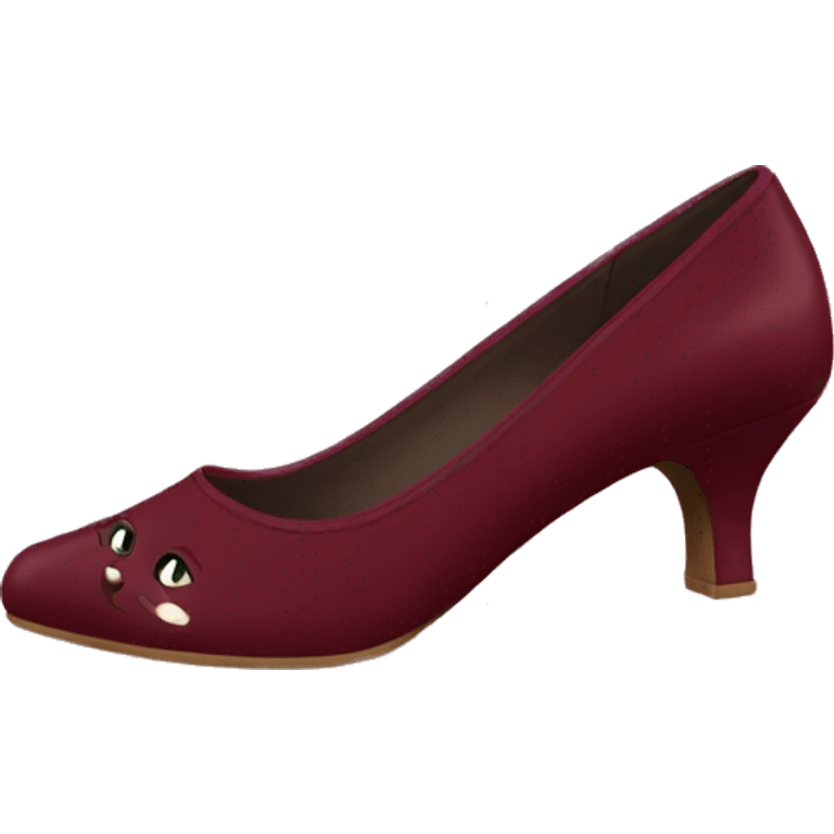 burgundy kitten heels emoji