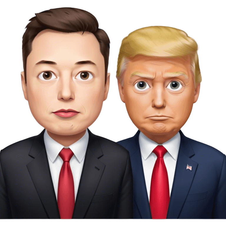 Elon Musk and Donald Trump standing next to each other  emoji