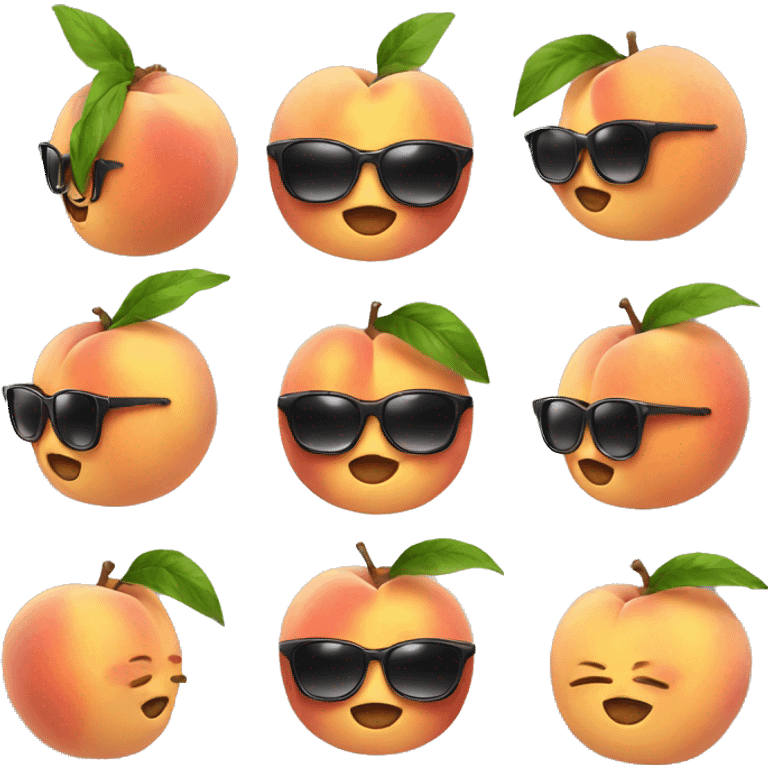 Peach with sunglasses emoji