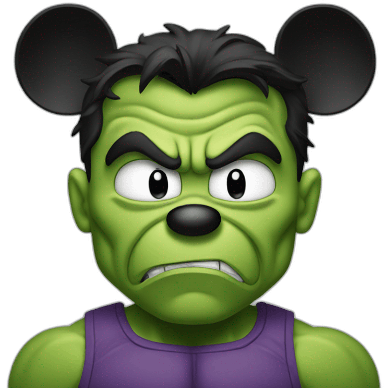 mickey mouse hulk emoji