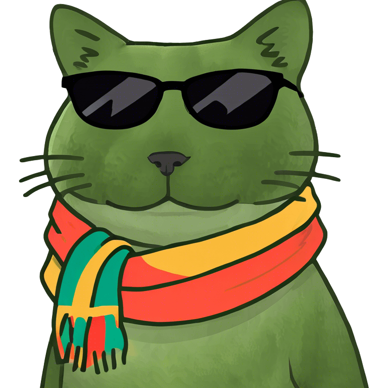 Cat with sunglasses emoji