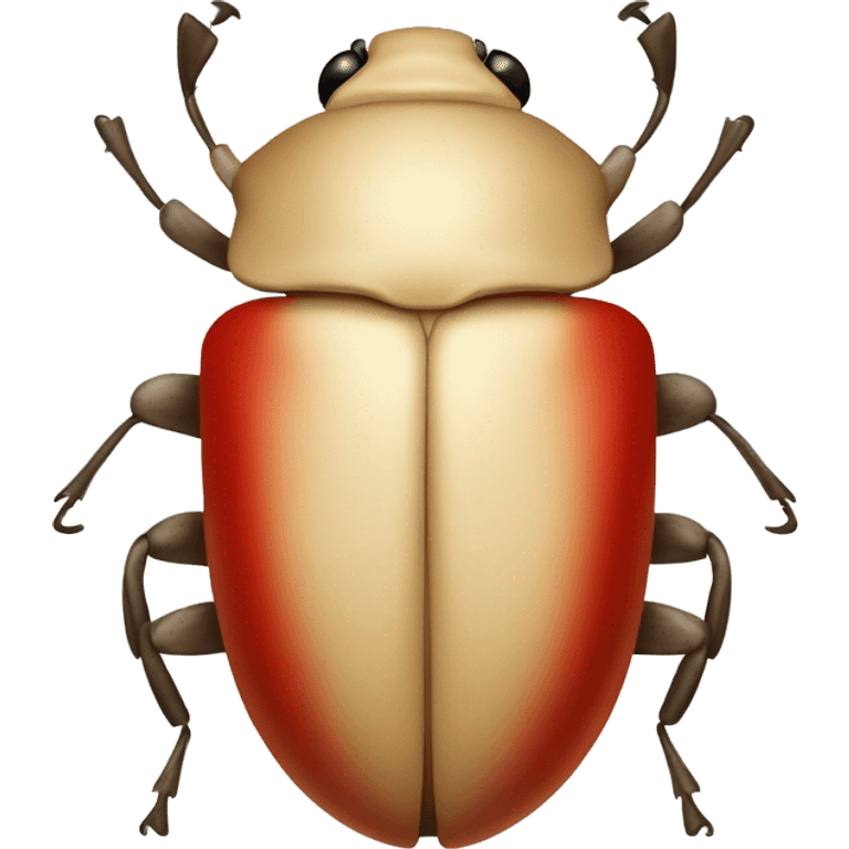  beige Beetle with red bow emoji