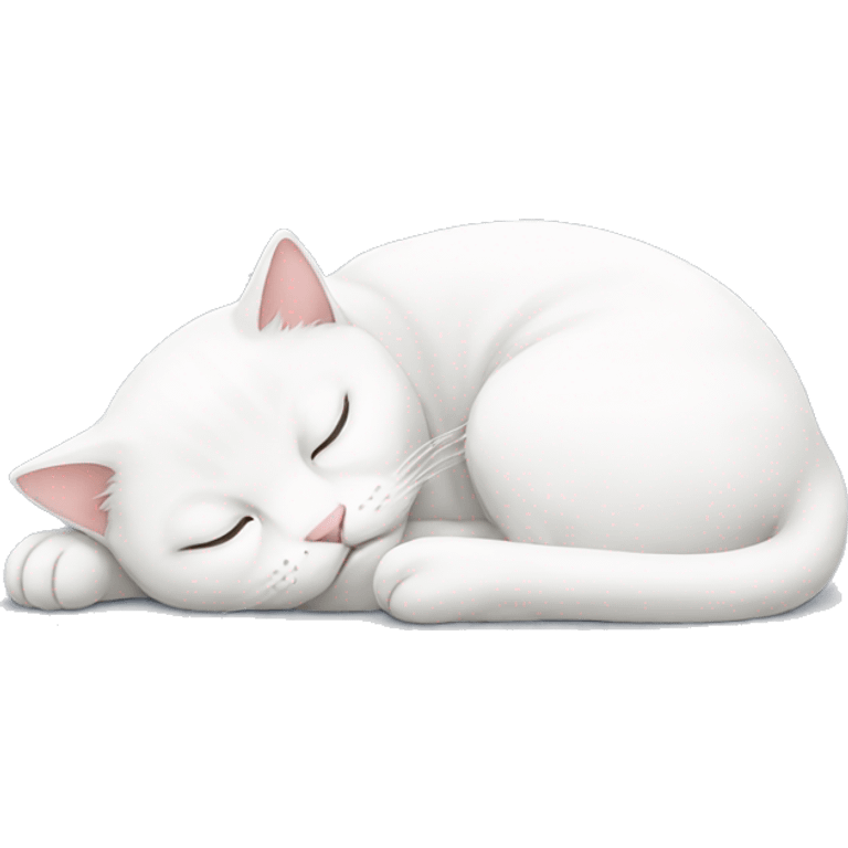 cat sleeping white emoji