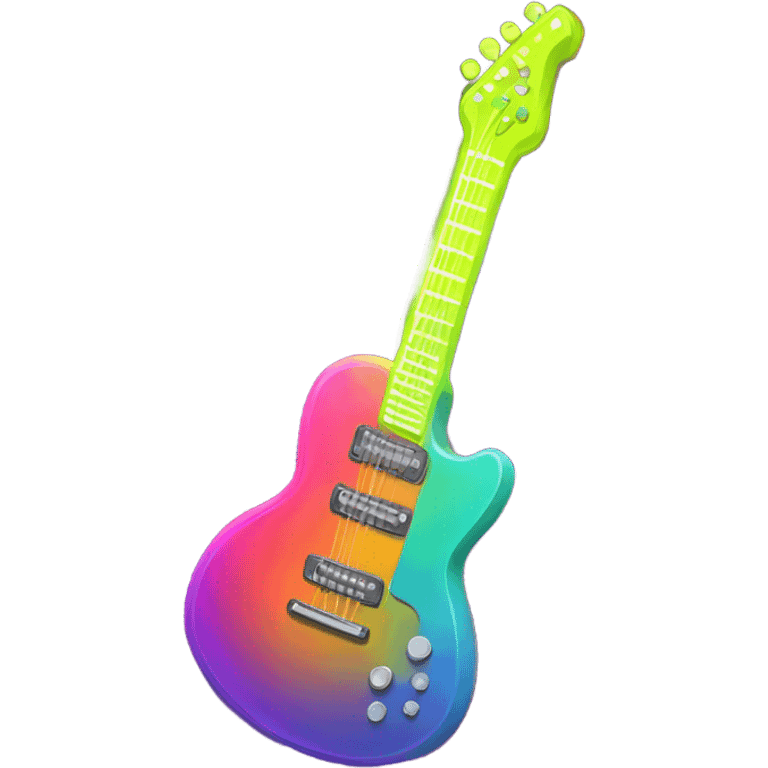 Neon guitar emoji