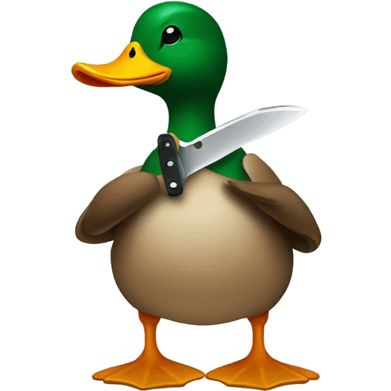 Duck with knife emoji