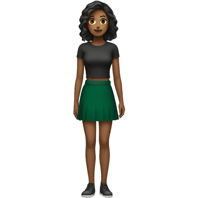 Dark Green mini skirt isolated emoji