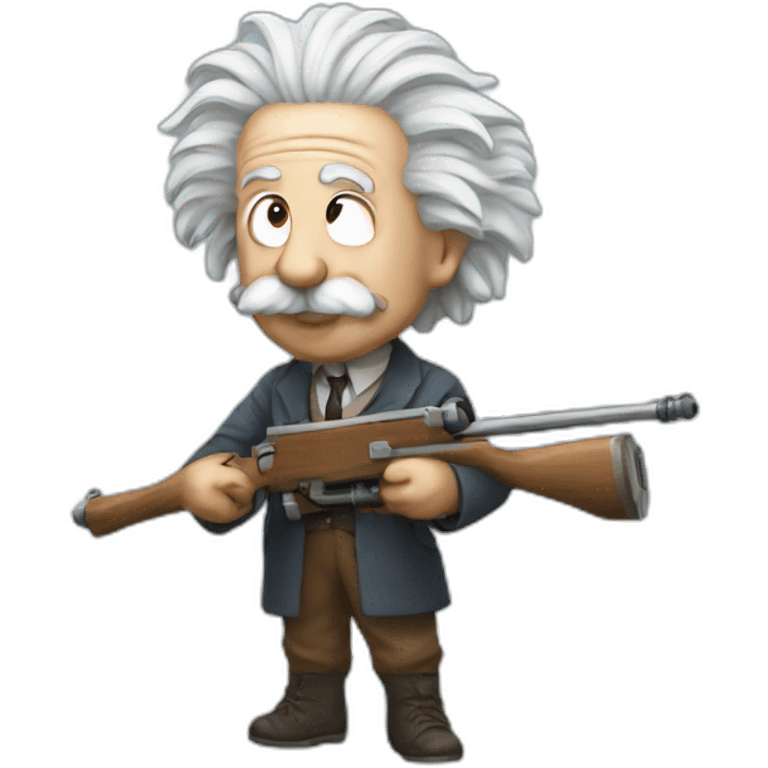 Einstein with an rpg emoji