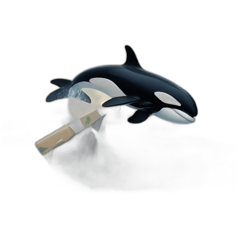 Orca delivering mail emoji